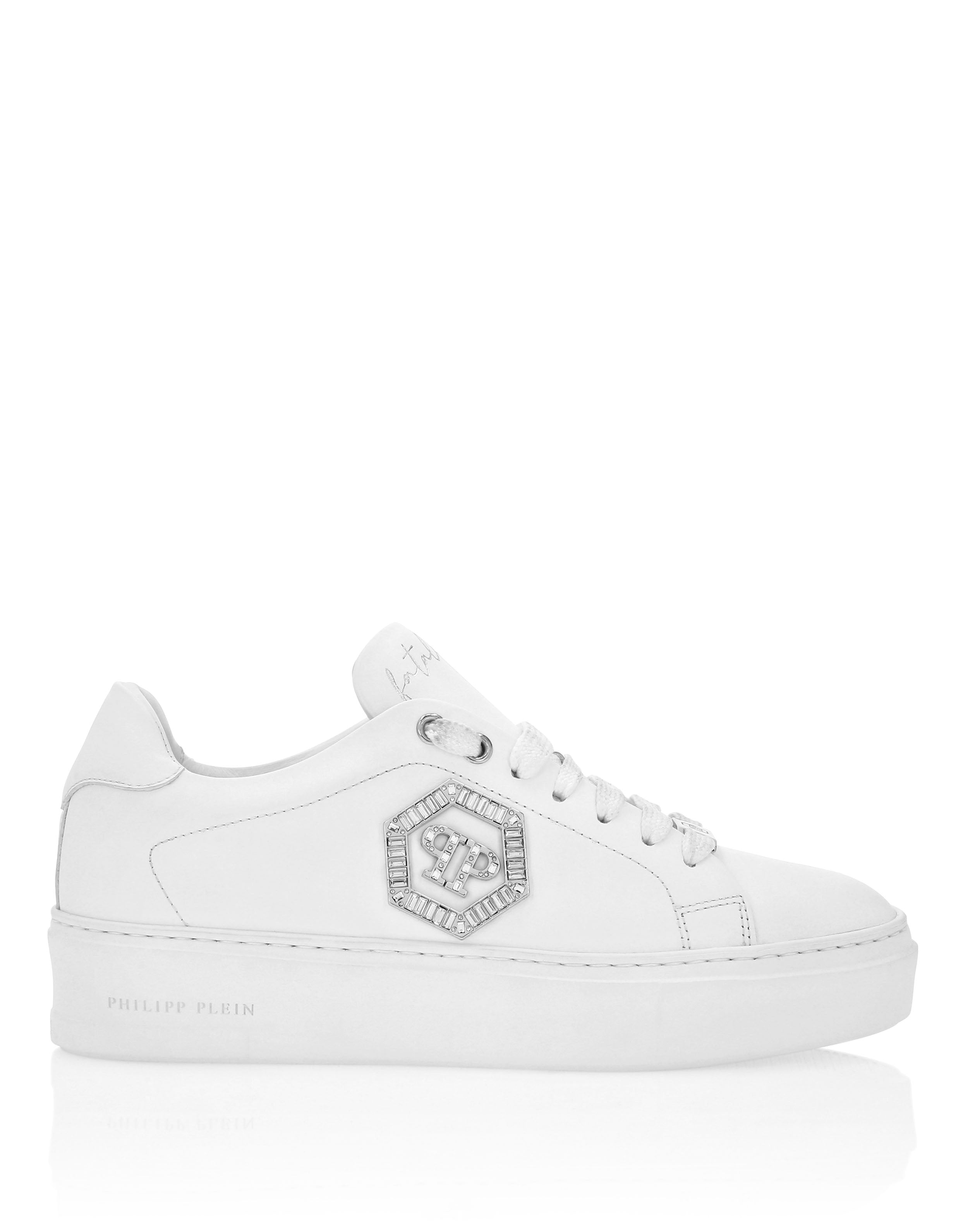 Plein Nappa Leather Low Top Sneakers Crystal Fatale