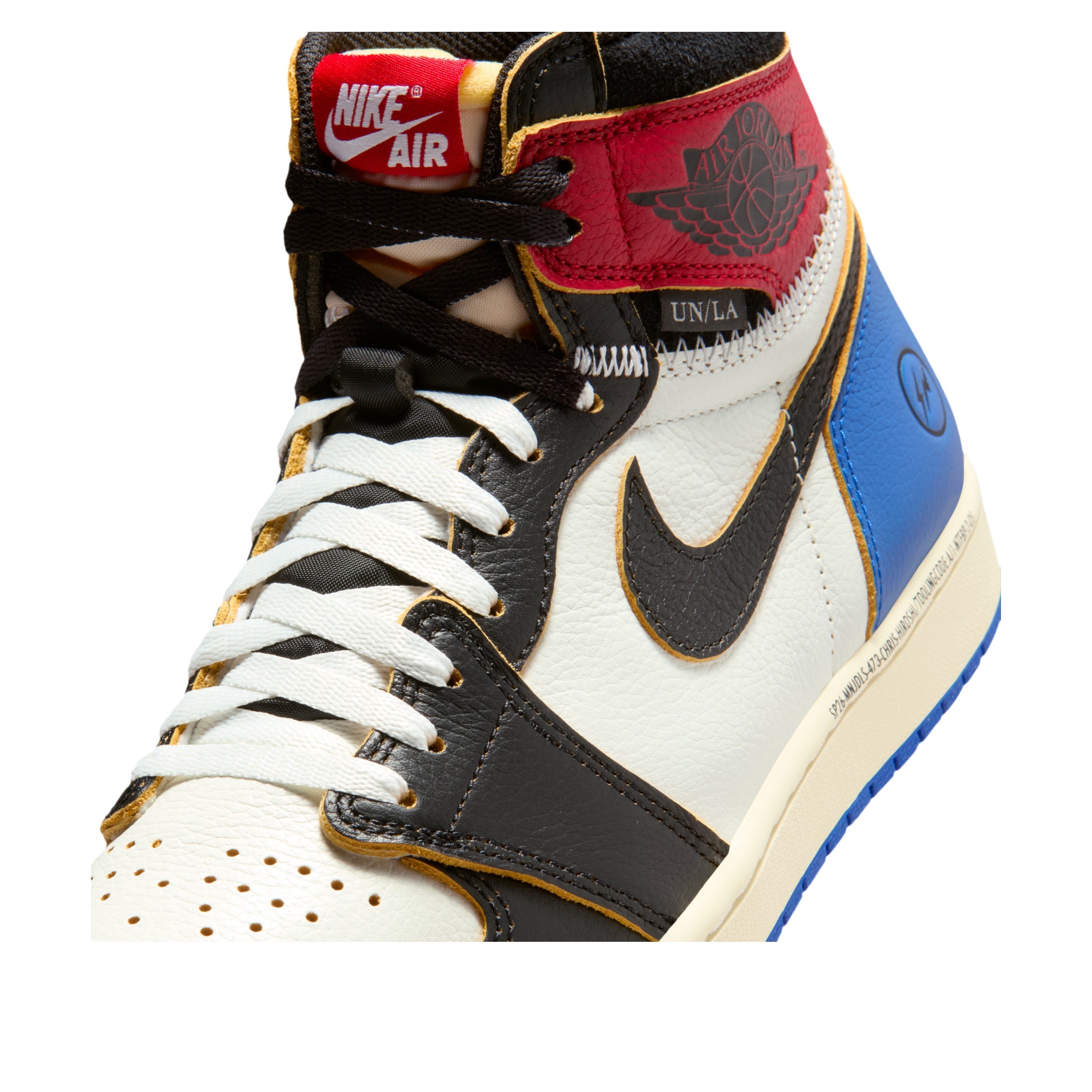 JordanAir Jordan 1 Retro High X Fragment X Union LA OG SP ‘Varsity Red Sport Royal’