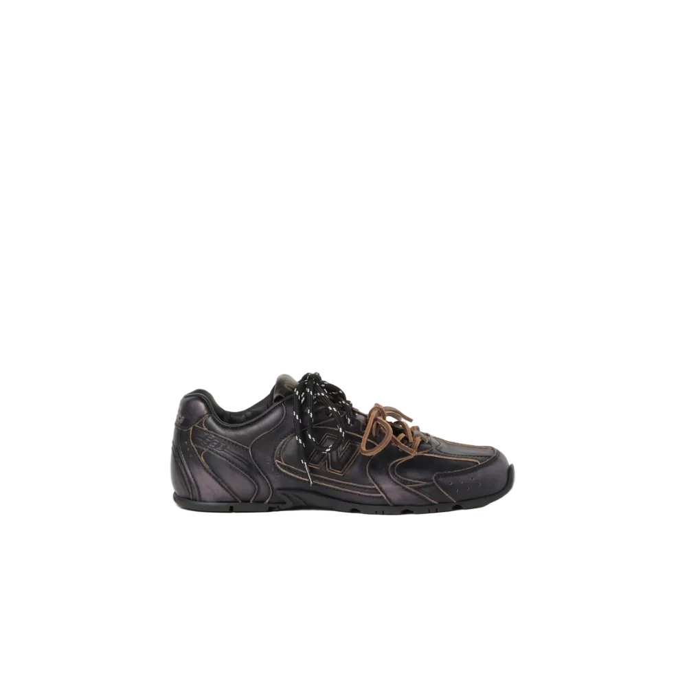NB x Miu Miu 530 SL Black Leather Sneakers Women