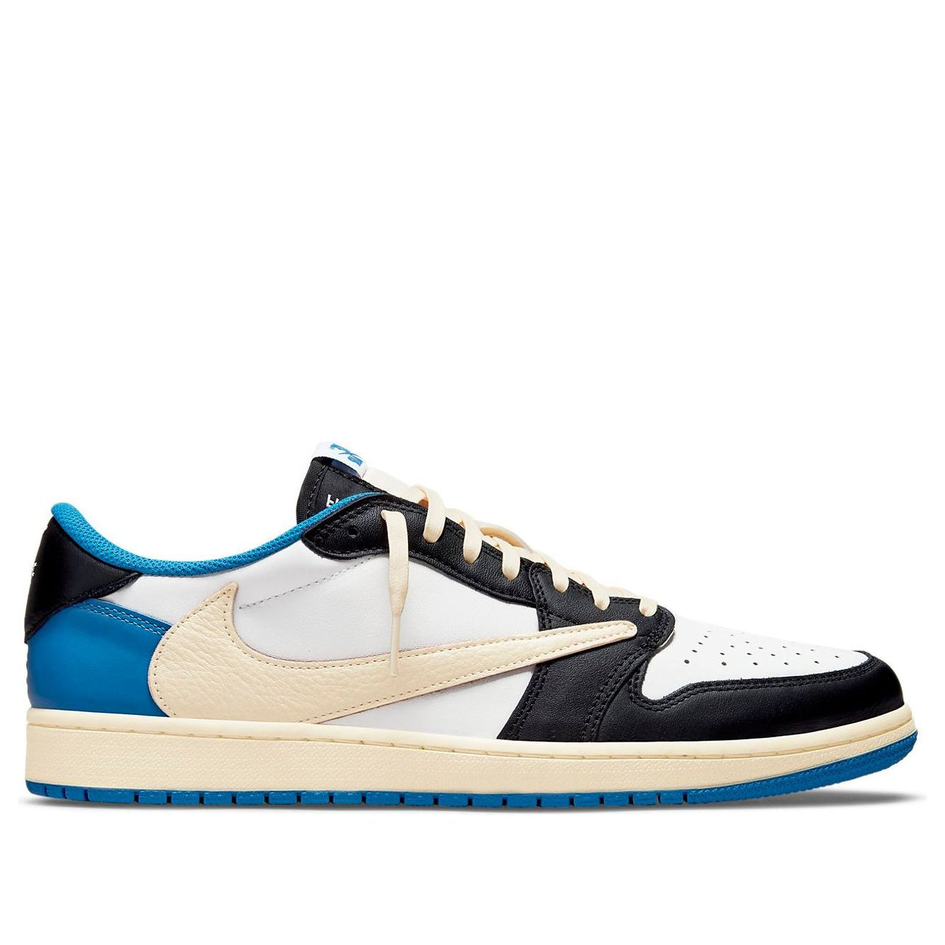 Air Jordan 1 Retro Low X Fragment Design X Travis Scott X ‘Sail Black Military Blue’